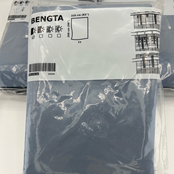 IKEA Bengta Black Out Curtain Panel Set Of 3 Size 83x98” New In Package - Picture 7 of 15